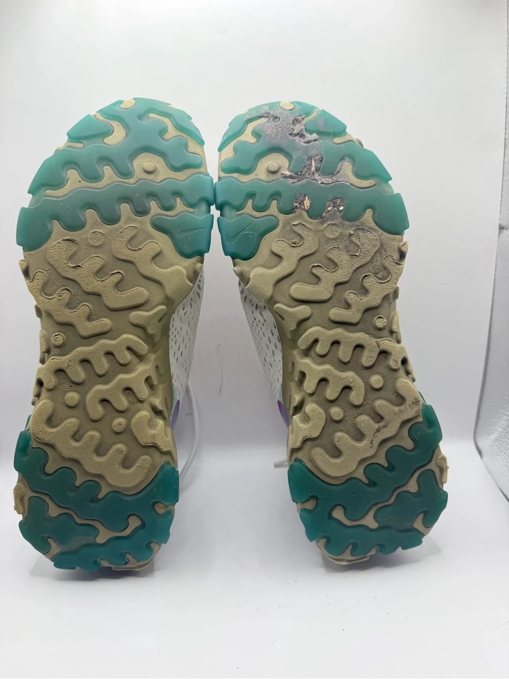 Nike Cream Sneakers with Pink, Purple, Blue and Tan Accents